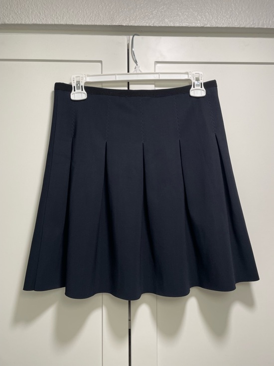 Pinko Dresses & Skirts - PINKO Italy Navy Pleated Scuba Neoprene Mini Skirt Schoolgirl Preppy